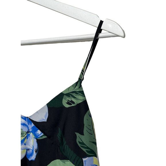 Banana Republic Floral Midi Dress XS Black Blue Boho Resort Style - Picture 7 of 13